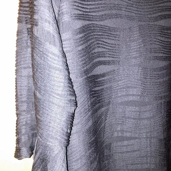Shoshanna textured/ribbed wave pattern black sheath dress Size 2x EUC - Picture 3 of 4